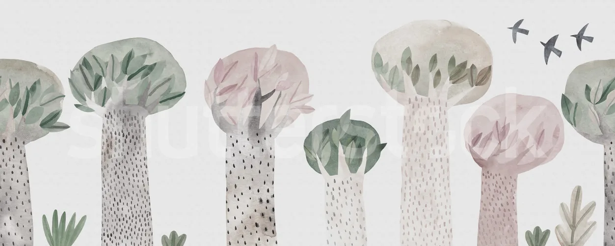 Gentle Trees in Dreamy Hues