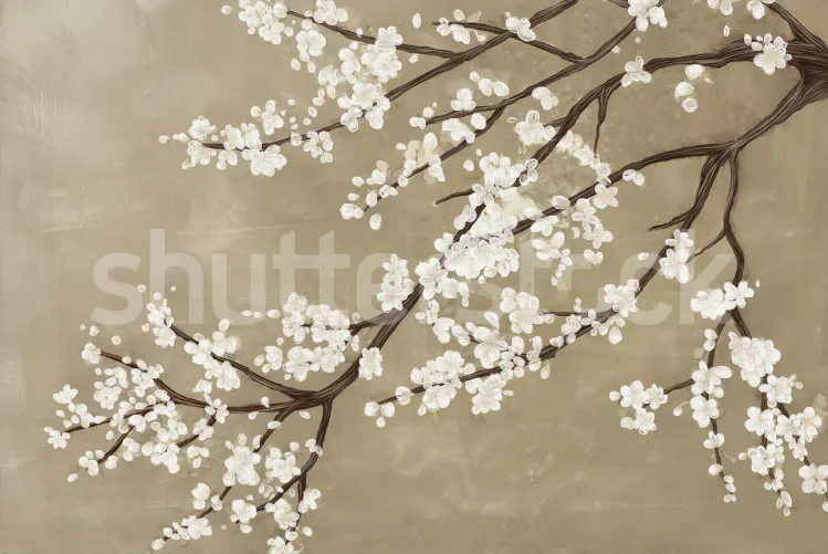 Beige Cherry Elegance