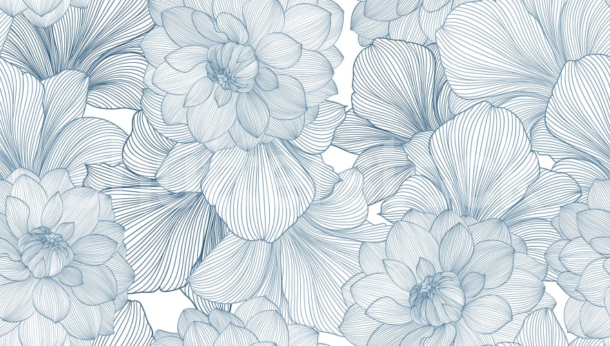 Sophisticated Blue Florals