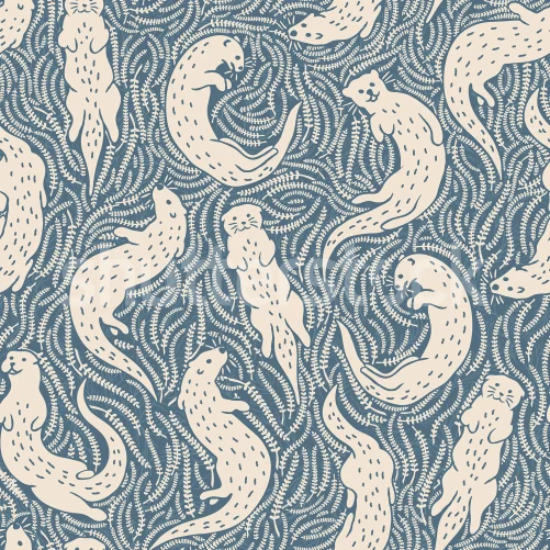 Skurrile blaue Otter