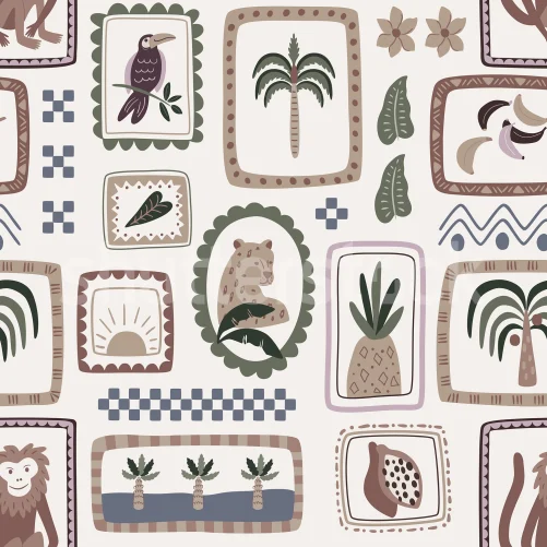Explore the Wild with Jungle Frames Vintage Design