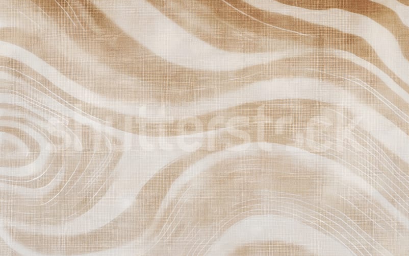 Serene Ocean Waves in Beige