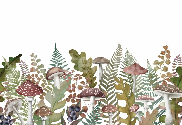 Enchanted Autumn Meadow Mural