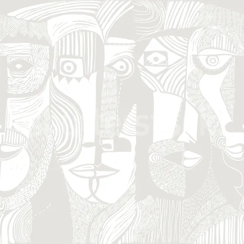 Entdecke die lebendige Welt der Expressive Faces of Art. Unsere Fototapete fängt die kühne Schönheit von Gesichtern ein, die Geschichten erzählen und Emotionen ausdrücken. Sei mutig und gestalte einen Raum, der spricht. Be You.
