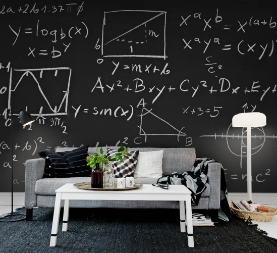 Pisanje i brojevi na matematičkom zidnom zidu