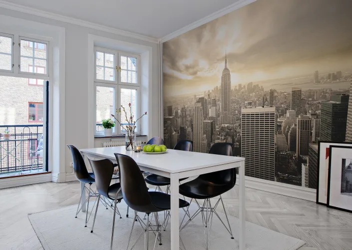 Murale avec vue sur New York