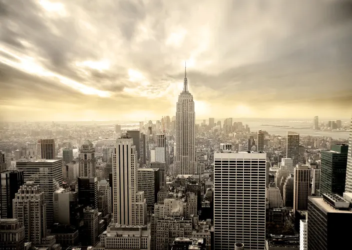 Murale avec vue sur New York