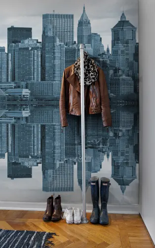 Abstract New York art in a wall mural