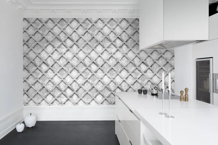 Concrete wall mural for kitchen or any other room