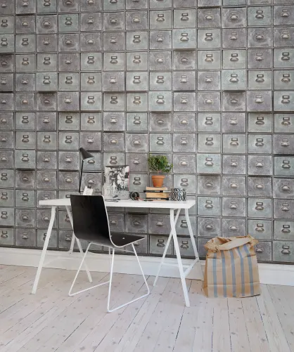 Boîtes en acier Fresque murale en 3D pour la maison