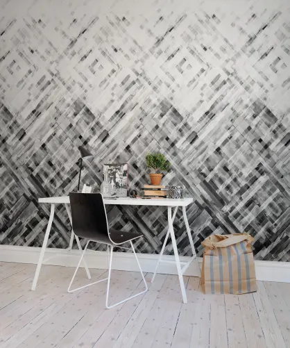 Monochrome wall mural