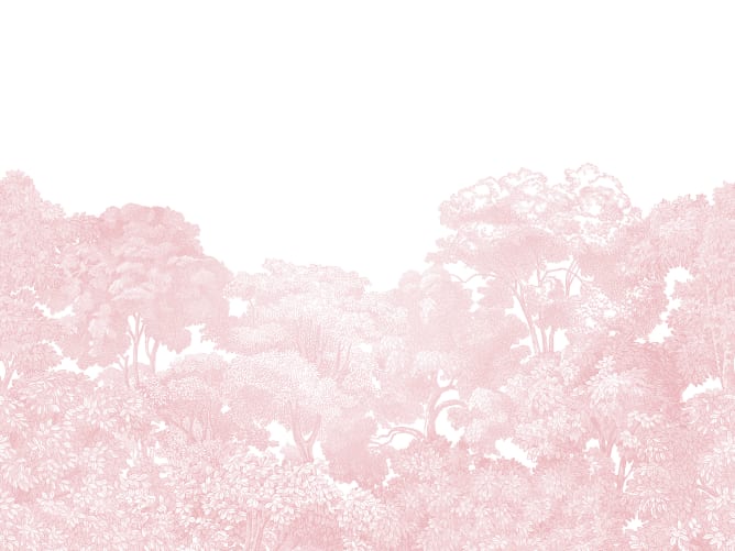 Pink wall mural for daydreamers