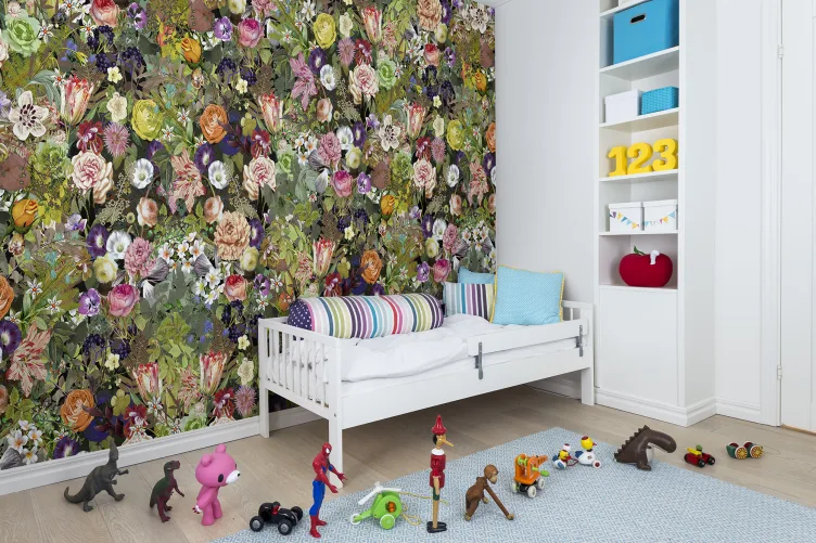 Colorful flower wallpaper to match with any color