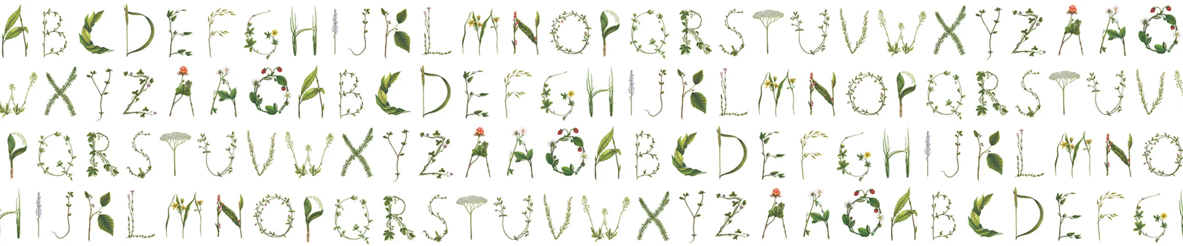 Sprouting green letters