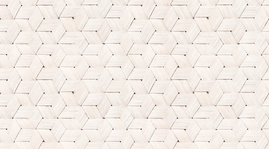 Un mur tressé en blanc