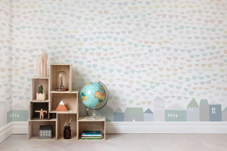 Des jolis pastel pour un décor mural enfantin