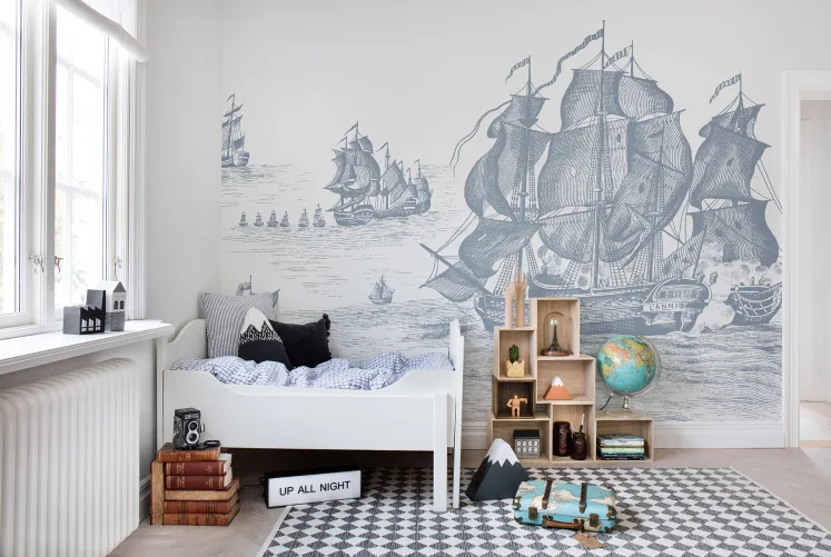 A WALL MURAL SUITABLE FOR A PIRATE