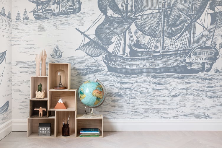 A WALL MURAL SUITABLE FOR A PIRATE