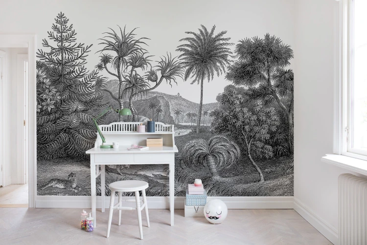 ZIDNI MURAL KOJI PODSJEĆA NA BAKROREZE