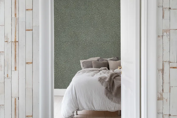 Un design craquelé sophistiqué dans un vert très doux