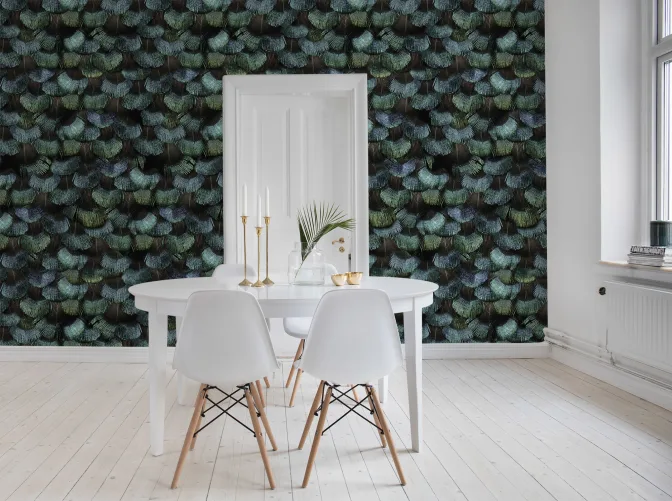 Un design expressif d’un plumage de paon