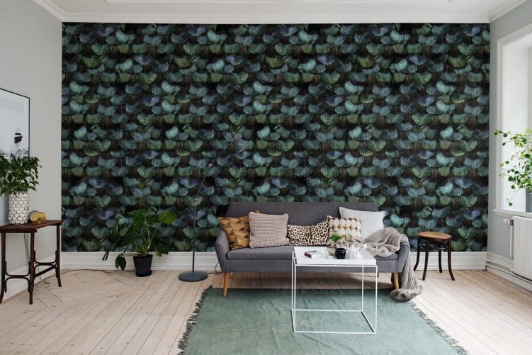 Un design expressif d’un plumage de paon