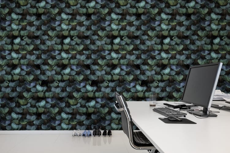 Un design expressif d’un plumage de paon