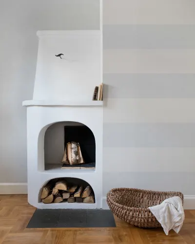 Lin et rayures pour une maison paisible