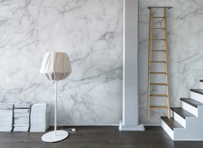 Ce mur de marbre apportera de l’élégance à votre intérieur.