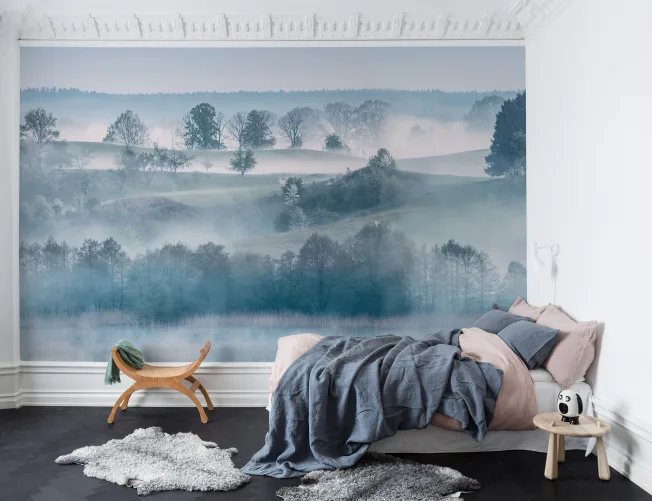 L'alba in morbidi pastelli - un magnifico disegno murale