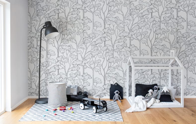 A playful, yet subtle wall mural