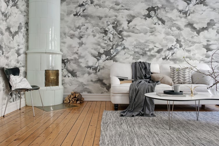 Un décor mural de nuage plein d'espoir