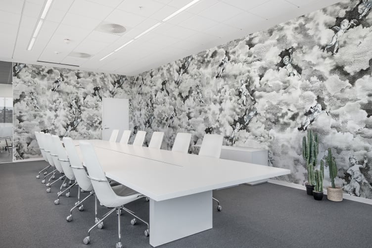 Un décor mural de nuage plein d'espoir
