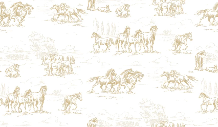 Golden wall mural