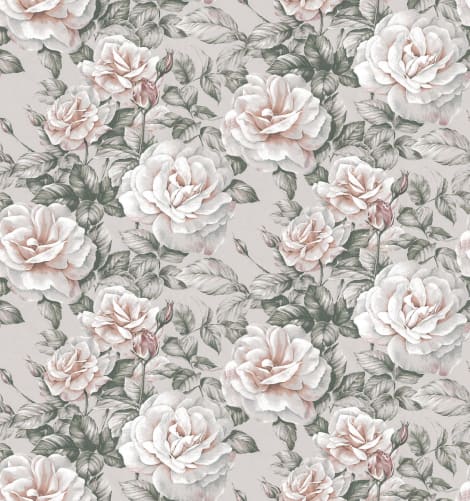 Papel de parede com design de rosas vintage