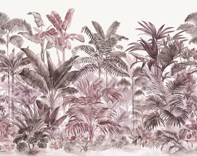 Palm trees in purple hues