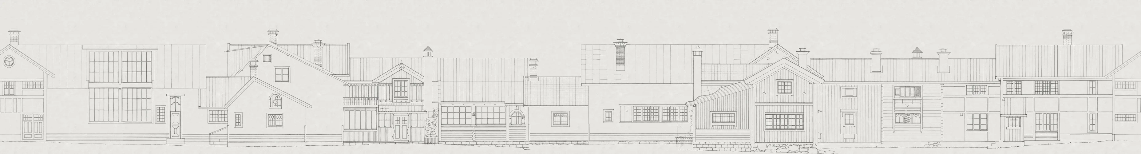 The full exterior experience of an artist home