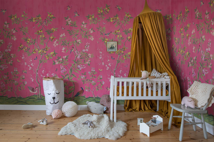 Passionate pink wall mural