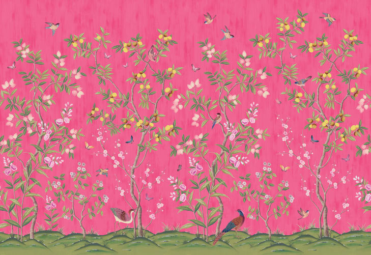 Passionate pink wall mural
