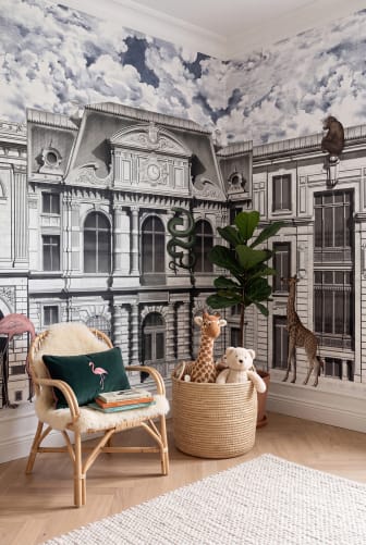 Papier peint fun avec animaux