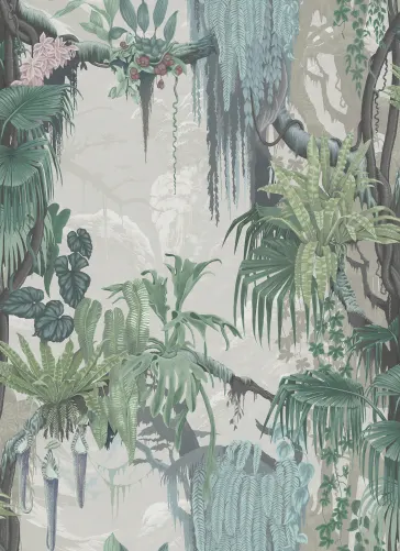 Motivul junglei pe un fundal deschis