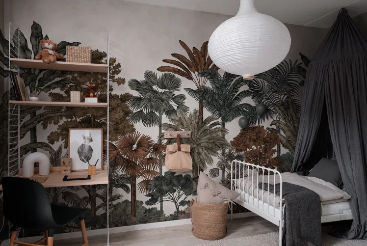 Tropical jungle wall mural