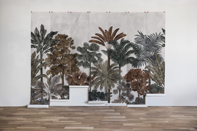 Tropical jungle wall mural