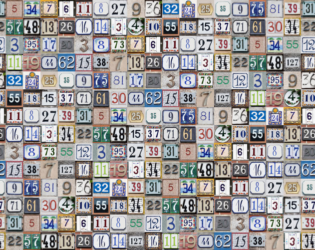 Tiny House Numbers Colorful