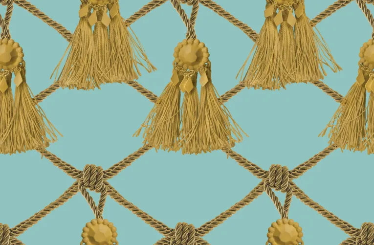 Tassels, Soft Turquoise