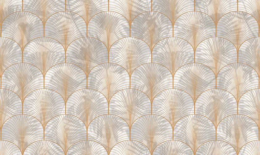 Art Deco Palms, Gold