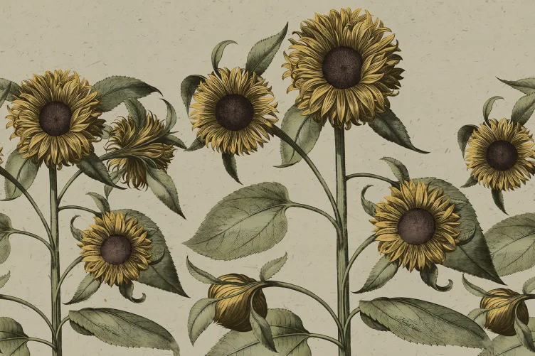 Freundliche und coole Sonnenblumen