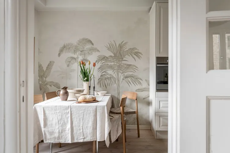 Vue chic sur les palmiers