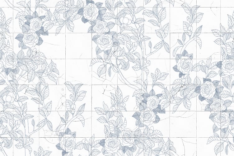 Rose Tiles, Blue