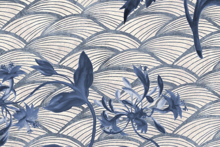 Floral Ripple Blue